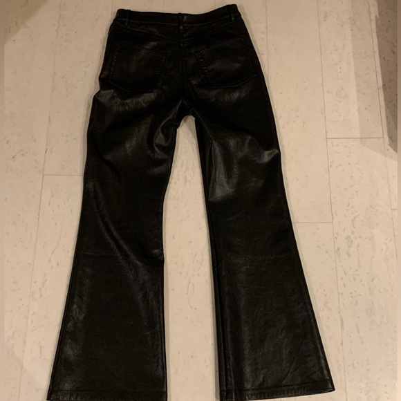 Melina Vegan Leather Flare Pants - Picture 3 of 5
